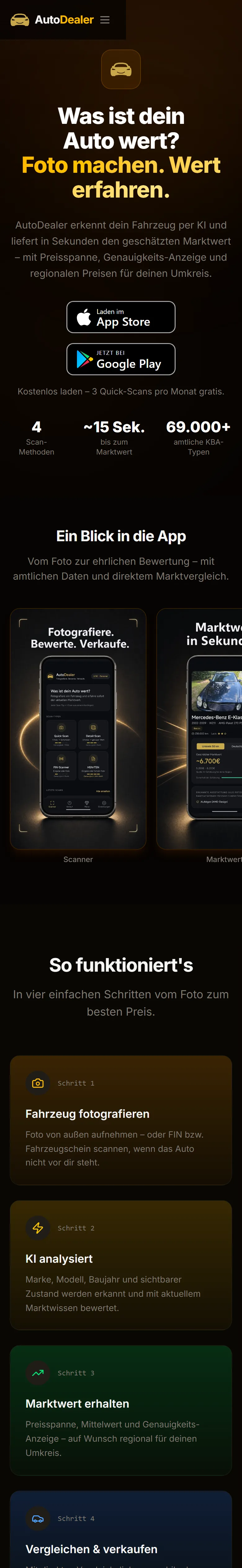 AutoDealer auf dem Handy
