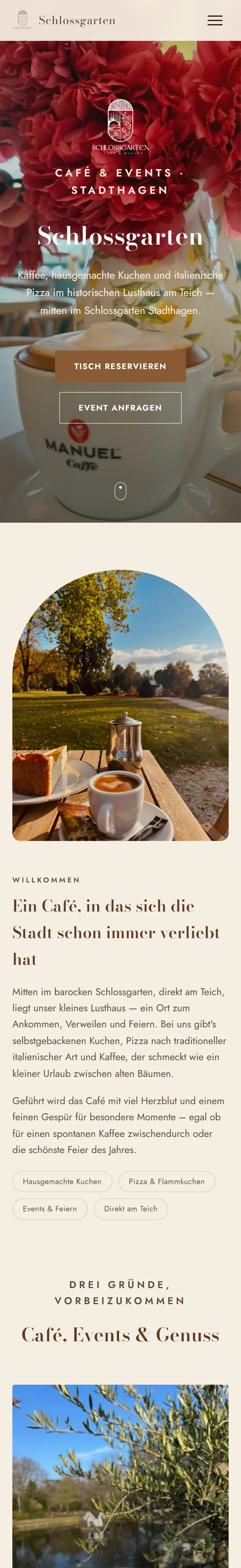 Schlossgarten Café auf dem Handy